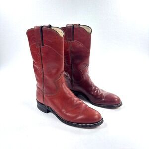 Justin Roper Cowboy Boots Women's Size 4.5 B Made in USA Leather Western